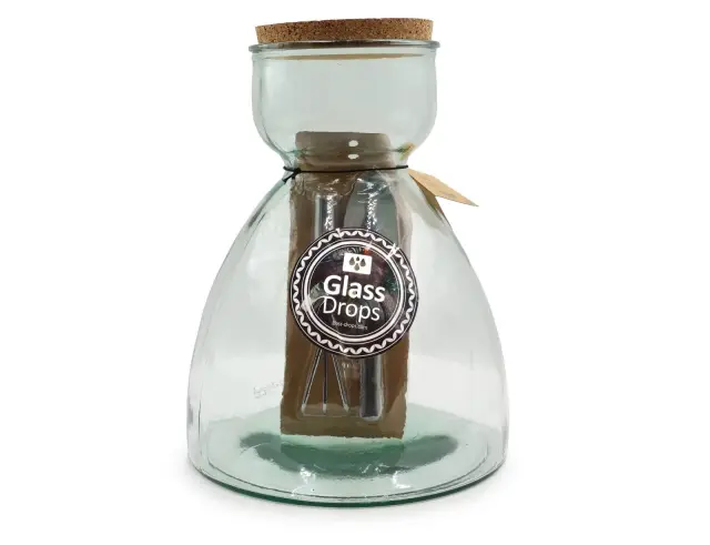 Γυάλινο Φυτώριο Glass Drops Green Terrarium (4816_5) Mε εργαλεία, Aπό 100% ανακυκλωμένο γυαλί, Χωρητικότητας 10500ml, Διαστάσεων Ø 27 x Υ 34 cm 4816_5 3