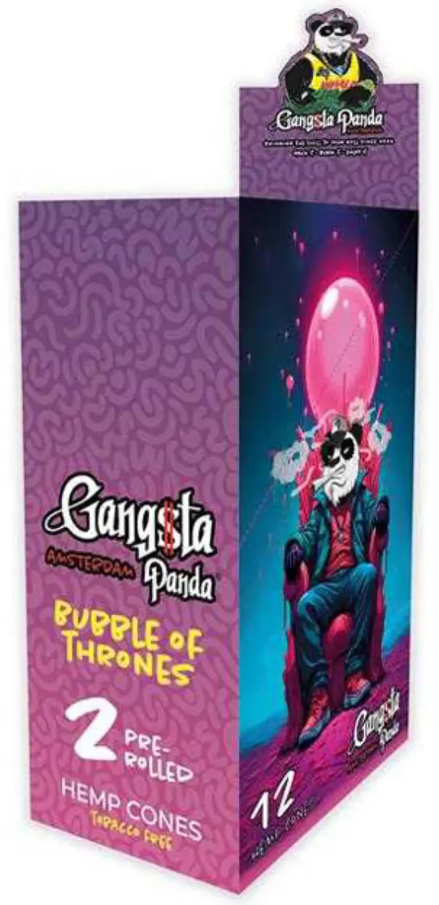 Gangsta Panda Blunt Wraps Πουρόφυλλα - Bubblegum 2φ. 3