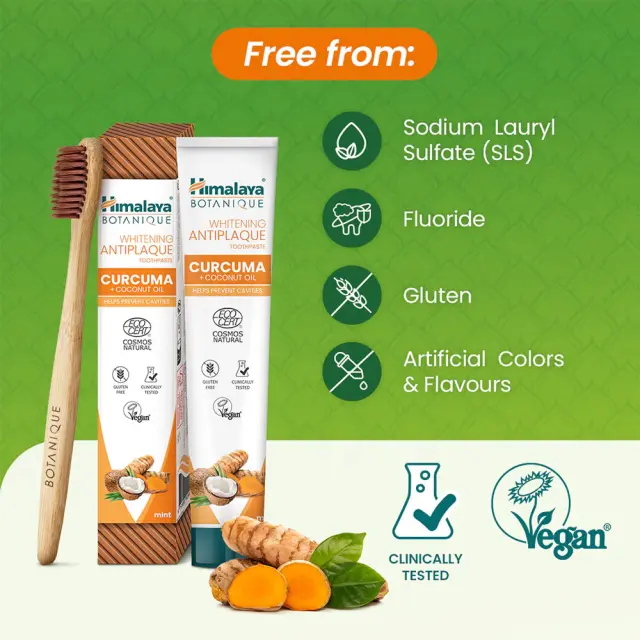 Himalaya Botanique Whitening Antiplaque Curcuma Toothpaste 3