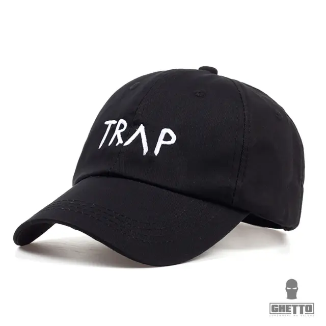 Ghetto Cap Trap Music 6-Panel Black