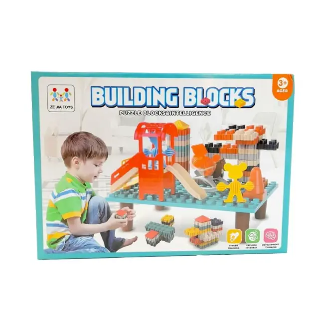 Ze jia toys Παιδικά τουβλάκια παζλ - Building blocks 56030 3