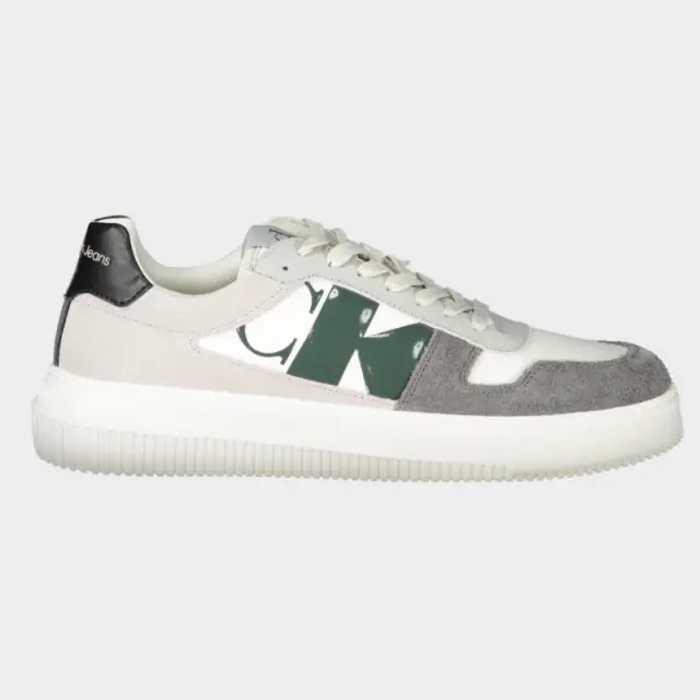 Calvin Klein - Cupsole Mono Lth Ανδρικά Chunky Sneakers YM0YM01122-01V Λευκό - 45