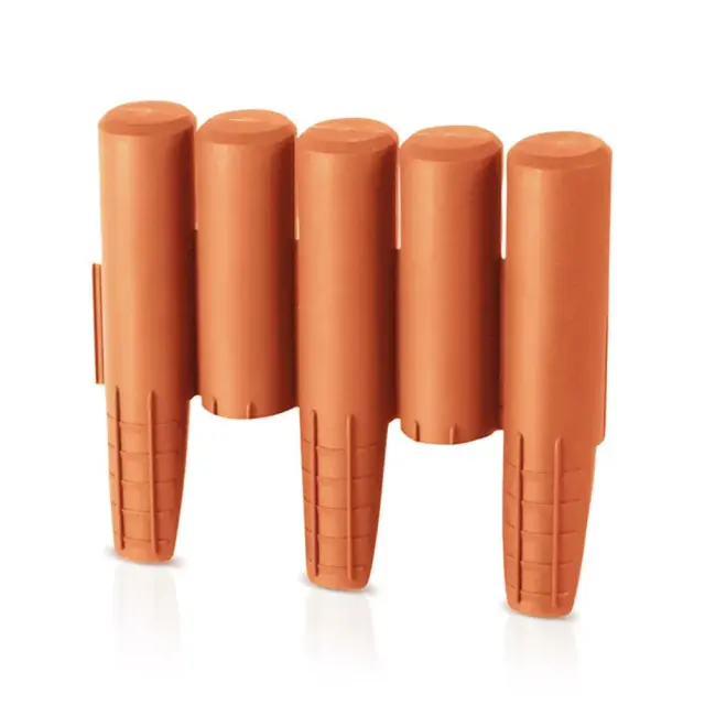 Prosperplast IPALPLUS-R624 Φράχτης κήπου πλαστικός Palisada (8τμχ) 2,35m x 25Υcm Τερακότα /103765 2