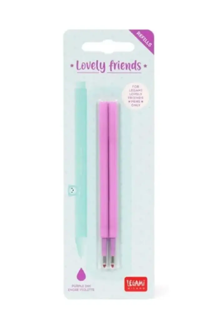 Legami Σετ 2 Ανταλλακτικά για Στυλό Gel - Lovely Friends - Purple