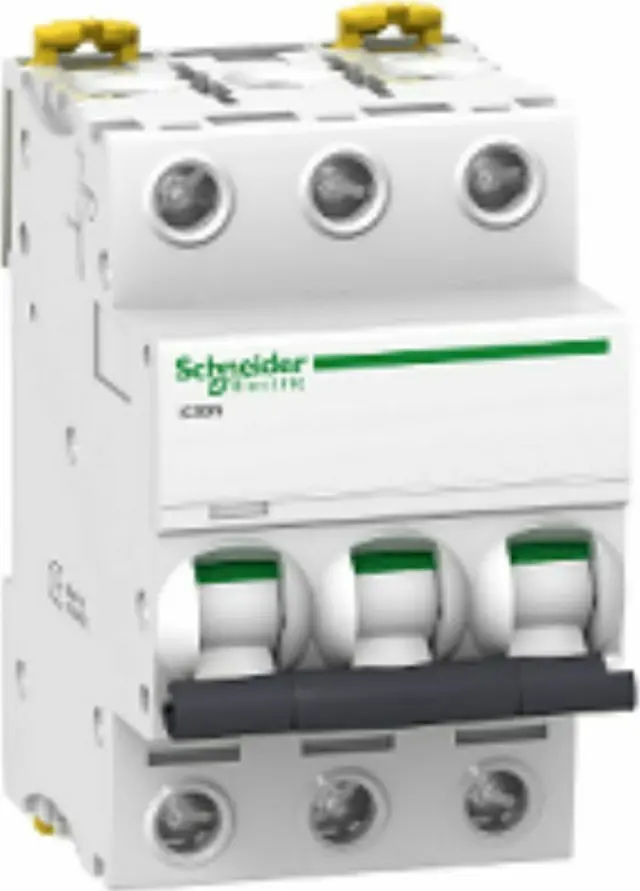 Miniature circuit-breaker, Acti9 iC60N, 3P, 32 A, D curve, 6000 A (IEC 60898-1), 10 kA (IEC 60947-2)