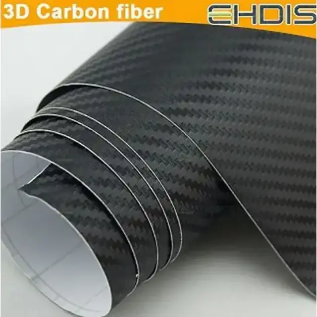 Αυτοκόλλητη Ταινία Αυτοκινήτου Carbon 3D 200 x 50cm σε Μαύρο Χρώμα 2