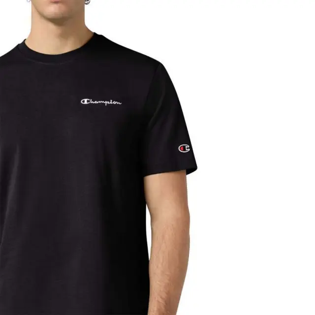 Champion Men's Standard Fit Chest Logo Shortsleeve T-Shirt Μαύρο 221798-KK001 (Champion) 3