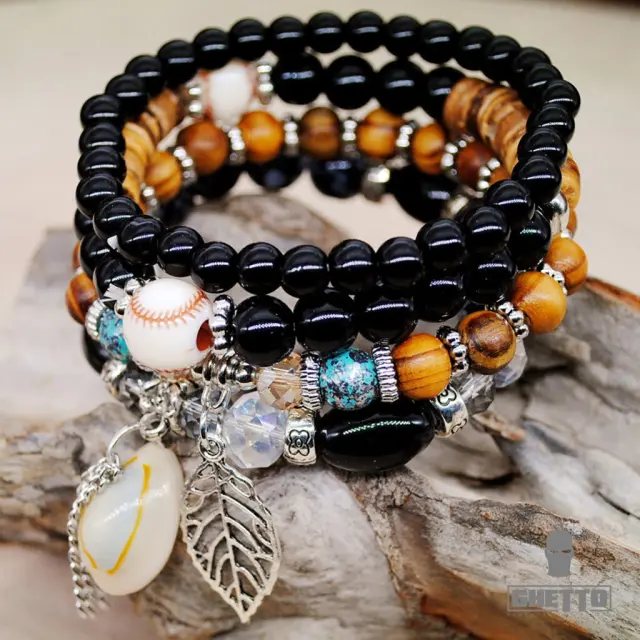 Ghetto Shell Bracelet Bohemia Black