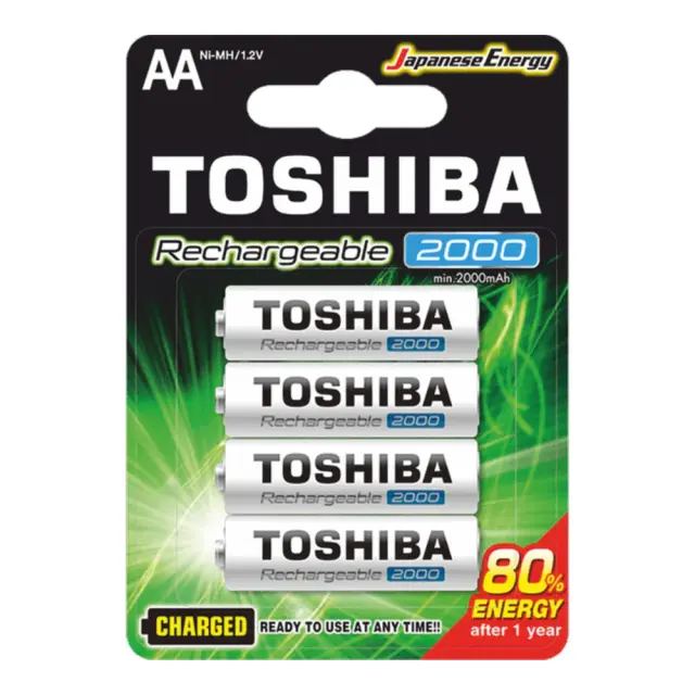 TOSHIBA AA 2000MAH NI-MH ΕΠΑΝΑΦΟΡΤΙΖΟΜΕΝΕΣ ΜΠΑΤΑΡΙΕΣ 4PACK