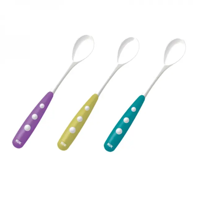 Nuk Easy Learning Feeding Spoon Εκπαιδευτικό Αντιολισθητικό Κουταλάκι Φαγητού 6m+ (10.255.053) Λαχανί, 2τμχ 2