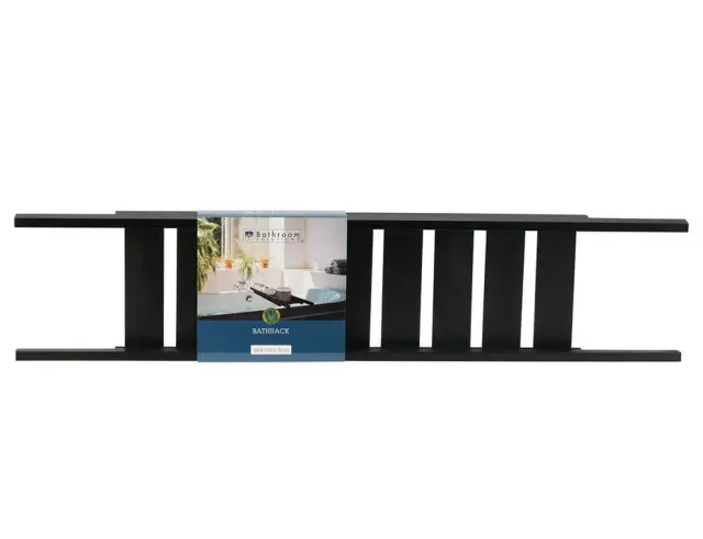 Ράφι Bathroom Solutions για τη μπανιέρα, με διαστάσεις 68x15x3.5cm - Ξύλο Μπαμπού - Απόχρωση Μαύρου 529003410 2