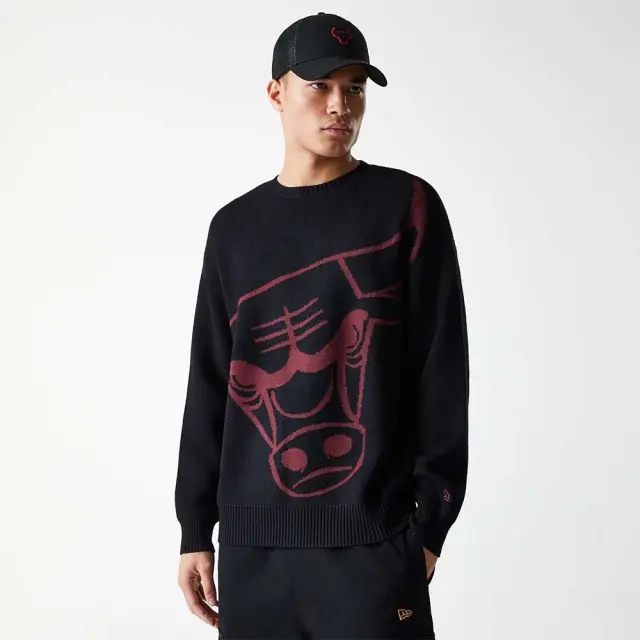 New Era Men's NBA Knit Chicago Bulls Sweater Μαύρο 60684339 (New Era) 3