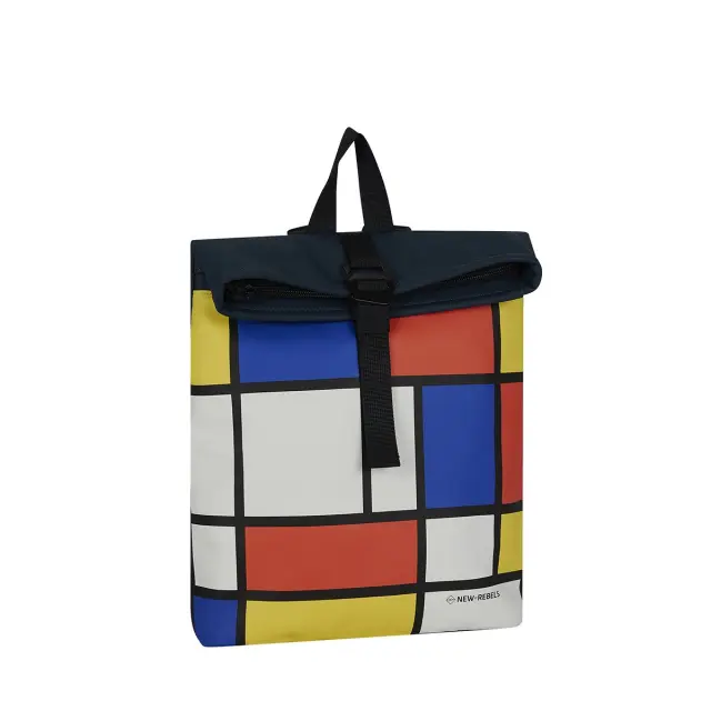 New Rebels Mart Art Roll-Top Backpack (S): Mondriaan