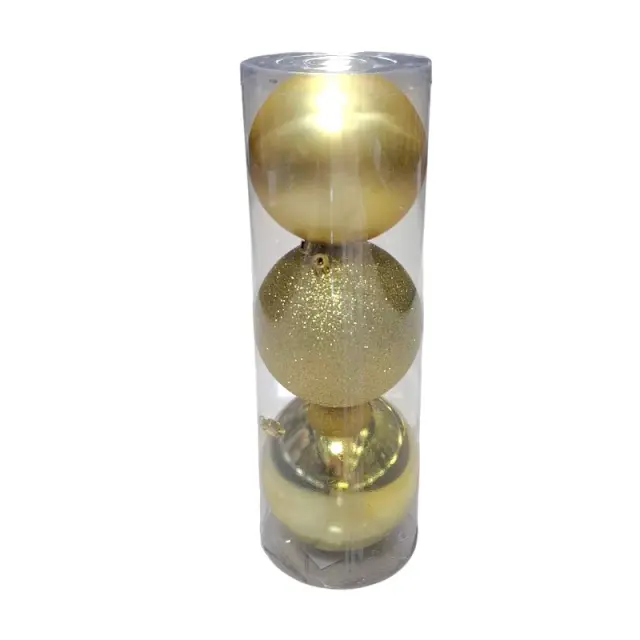 Σετ Χριστουγεννιάτικες μπάλες - 12cm - 3pcs - 326123 - Silver