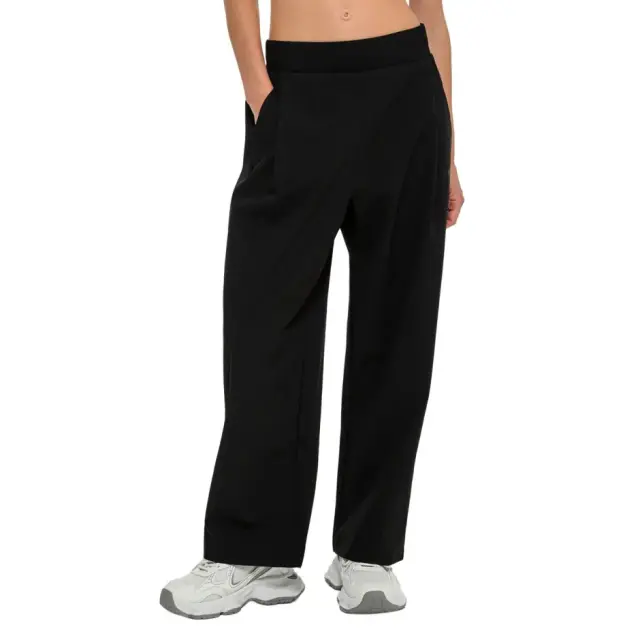 Body Talk Woven Open Hem Pants 7/8 Black 1261-907700 - XL