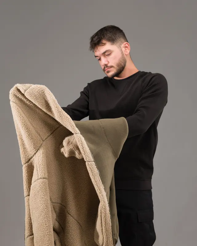 Ζακέτα PENTAGON Ianos Sherpa 2-in-1 reversible fleece K09057-129 (Black/Wolf Grey) 3