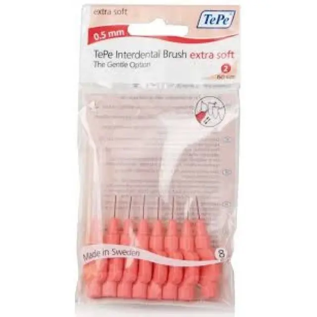 TePe Μεσοδόντια Βουρτσάκια Extra Soft 8pcs - Red 0.5mm