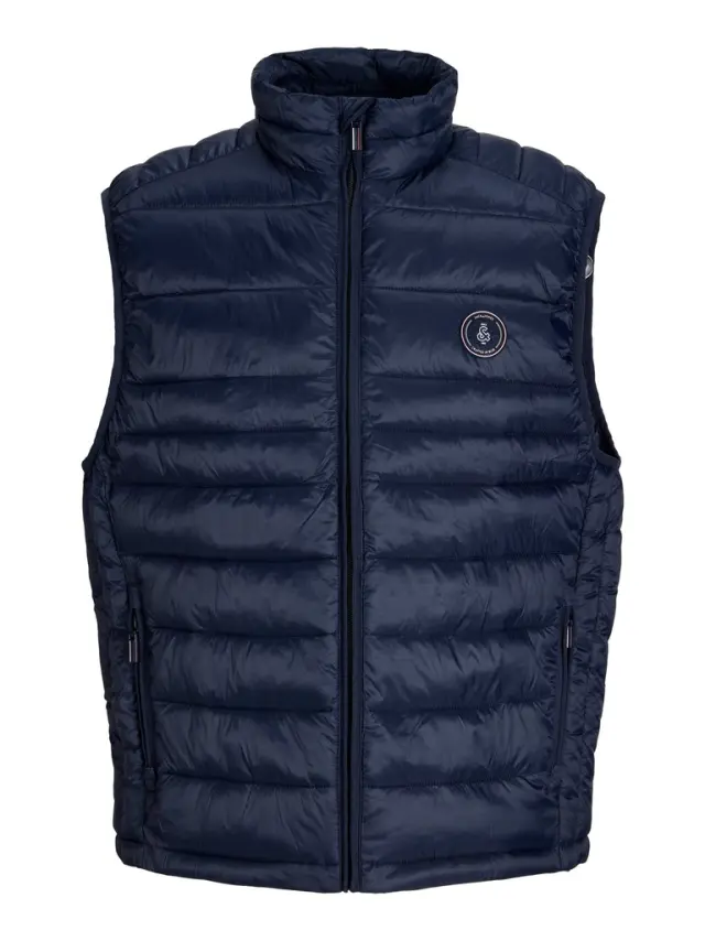 JJEKINGSLEY LIGHT BODYWARMER COLLAR NOOS - Navy Blazer