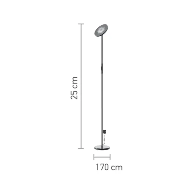 InLight Επιδαπέδιο φωτιστικό LED 24W RGB-CCT with controller από μαύρο μέταλλο και ακρυλικό D:170cm (45023) 2