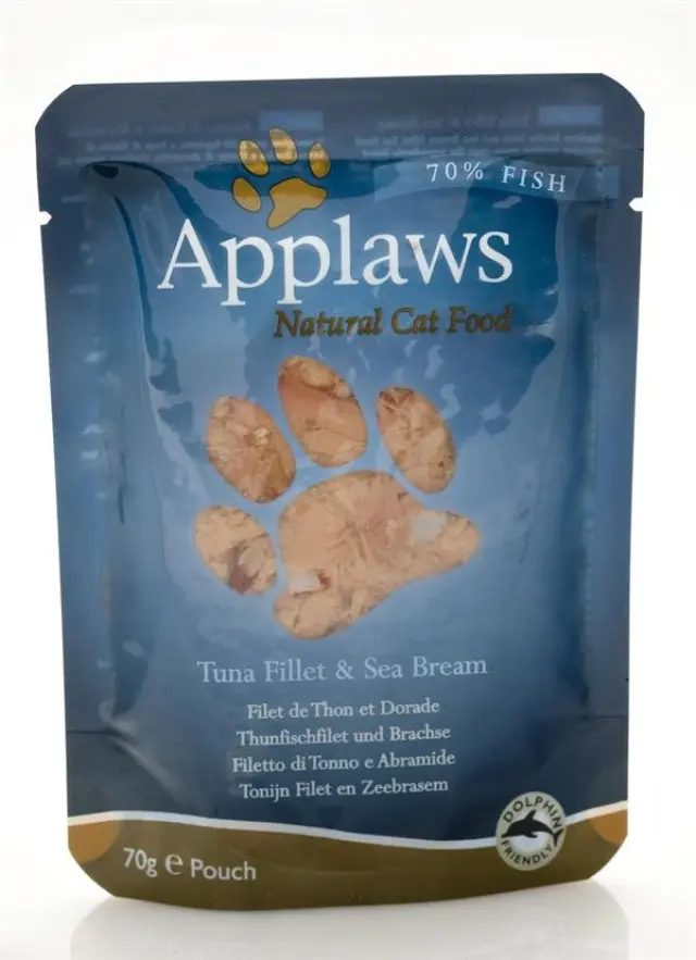 Applaws Wet Cat Food 70 g pouch Tuna AND Sea Bream 178004 Pet Supplies