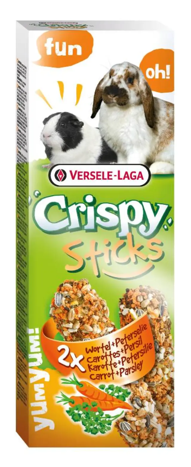 Versele Laga Crispy Sticks με Καρότα & Μαϊντανό για Κουνέλια και Ινδικά Χοιρίδια 2x55gr 2