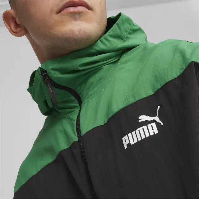Puma Hooded Windbreaker BlackGreen 675387-86 - S 2