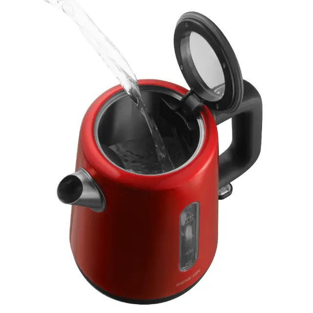 Βραστήρας Sencor SWK 1751RD Premium 360° STRIX 1.7lt 2200W απο Ανοξείδωτο Ατσάλι και Δείκτη Στάθμης Κόκκινος 3