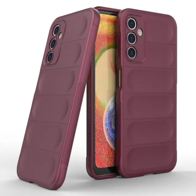 Θήκη Σιλικόνης Rugged Anti Scratch για Galaxy A14 5G/ 4G - Wine Red OEM 3