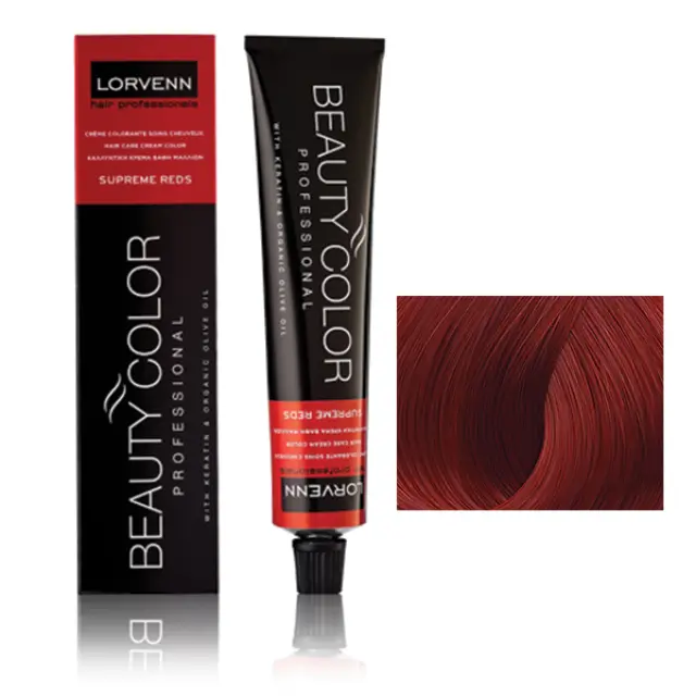 Lorvenn Beauty Color Supreme Reds 70ml | Απόχρωση 7.62 Ξανθό Κόκκινο Ιριζέ