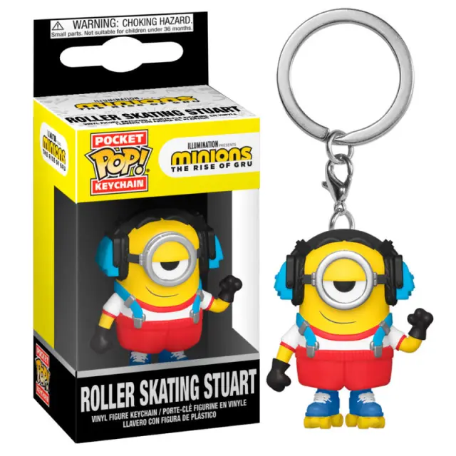 Funko Pocket POP! Minions The Rise of Gru - Roller Skating Stuart Vinyl Figure Keychain