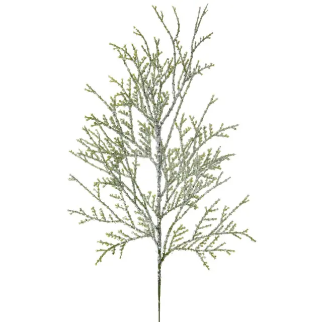 Κλαδί Γκλίτερ Λευκό/Πράσινο 46cm