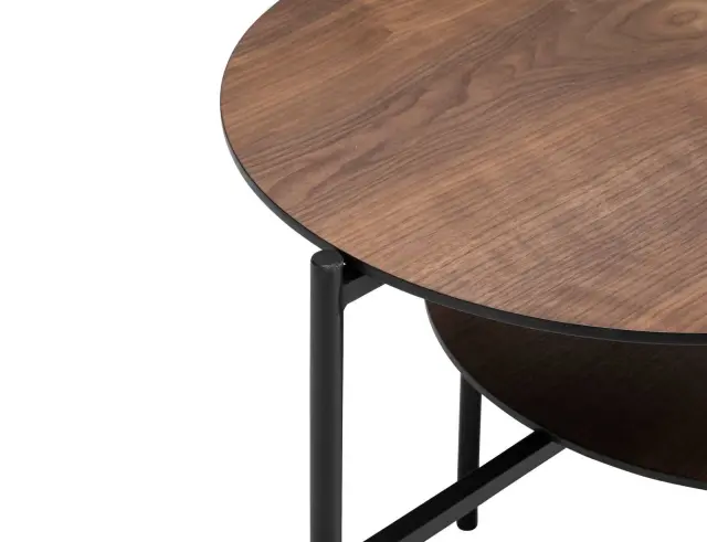 Tραπεζάκι Kemi Atmosphera με διαστάσεις 118x43.2x48cm - ΜDF & Μέταλλο - Aπόχρωση Καφέ 197757A 2