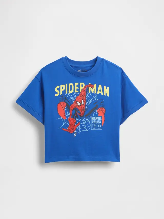 Βρεφική & Νηπιακή Μπλούζα Oversized με Σχέδια Marvel Radiant blue