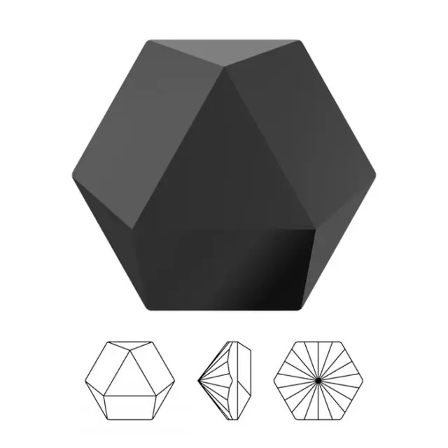 Swarovski 4699 Kaleidoscope Hexagon Fancy Stone Jet 14x16mm - 1τεμ