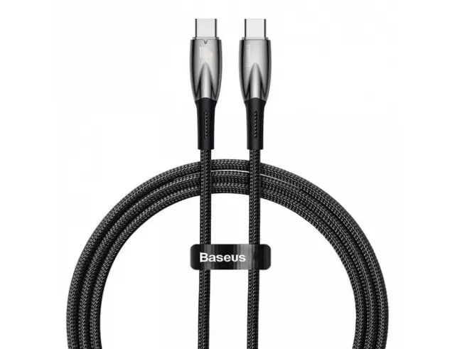 Καλώδιο Baseus USB-C σε USB-C Glimmer Series - 100W - 1m - Μαύρο CADH000701 2