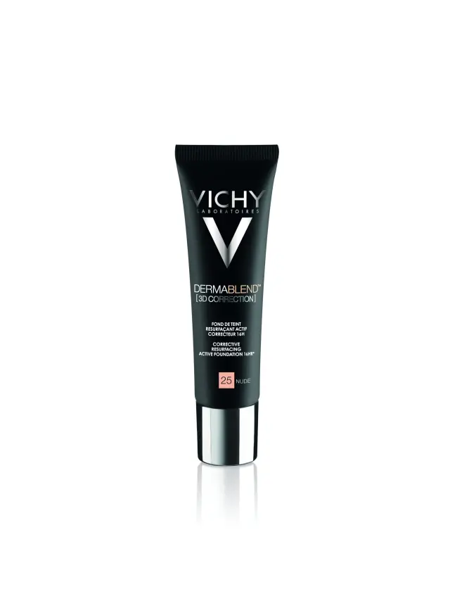 Vichy Dermablend 3D Correction 25 Nude Make Up Ενεργής Διόρθωσης 16 Ωρών Υψηλής Κάλυψης για Λιπαρές Επιδερμίδες, 30ml 3