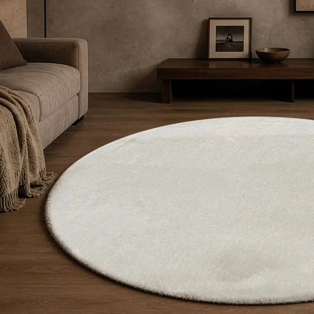 Χαλί Mellow 01 Ivory Ροτόντα TEORAN Ροτόντα Φ120 cm 3