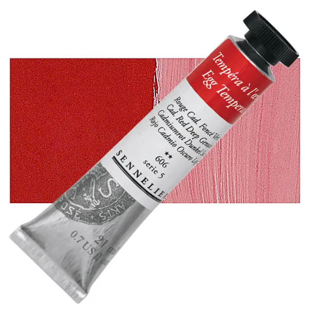 Αυγοτέμπερα Sennelier - 606 Cadmium Red Deep Genuine - 21ml