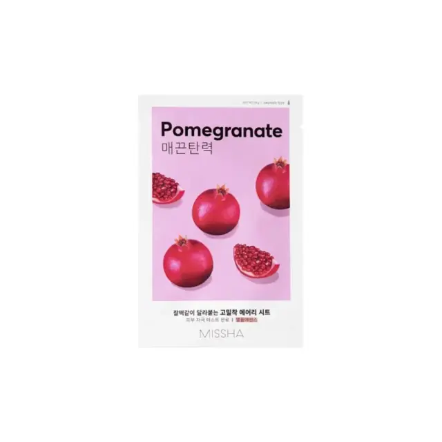 Missha Airy Fit Sheet Mask Pomegranate Ενυδατική Υφασμάτινη Μάσκα Προσώπου με Εκχύλισμα Ροδιού 19gr