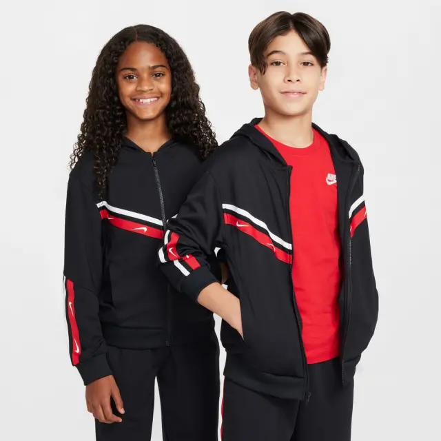 Nike Sportswear Club ΠΑΙΔΙΚΗ ΖΑΚΕΤΑ (FZ4906-010) - Μαύρο-Κόκκινο - M 10-12 ετών 2