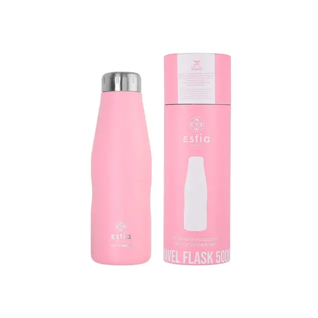 Estia Travel Flask Save The Aegean Baby Pink 0.5lt (Blossom Rose)