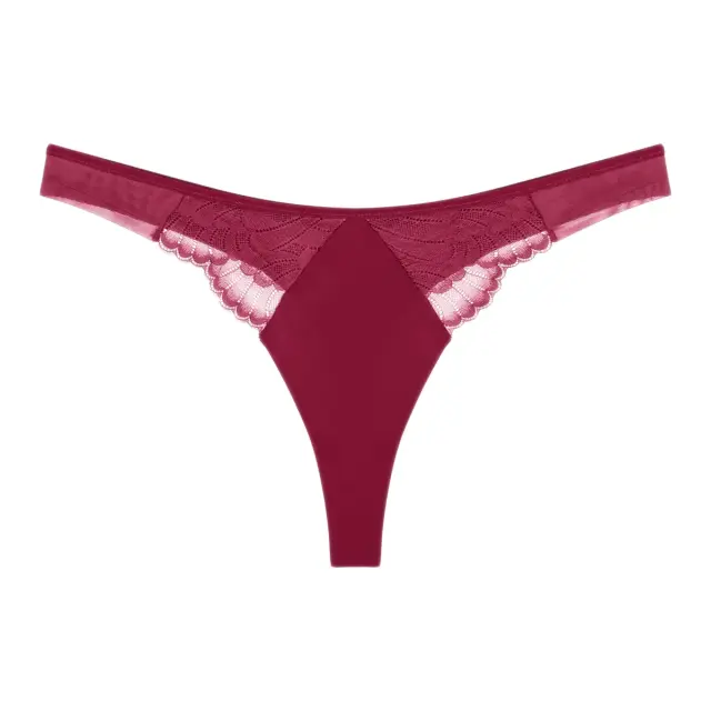 Triumph Γυναικείο String Love in Lace, Χρώμα Red Musk 3