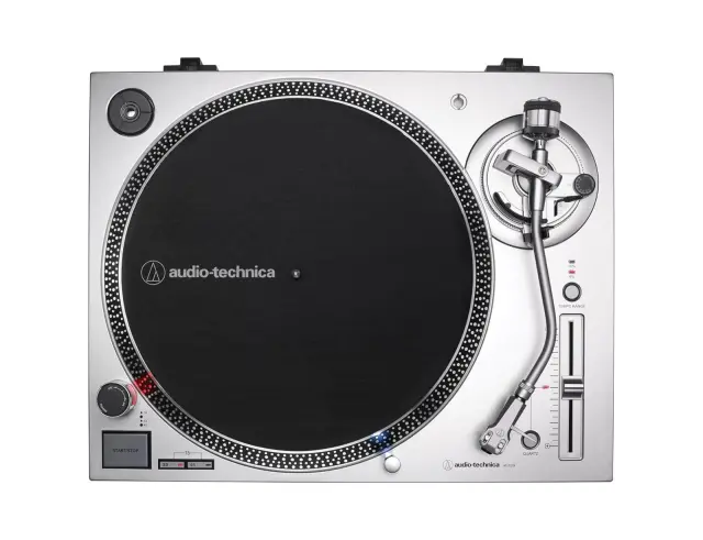 Πικάπ Audio Technica AT-LP120x-USB με direct drive, προενισχυτή, ταχύτητες 33-1/3, 45, 78 RPM και σύνδεση USB, RCA - Silver 3