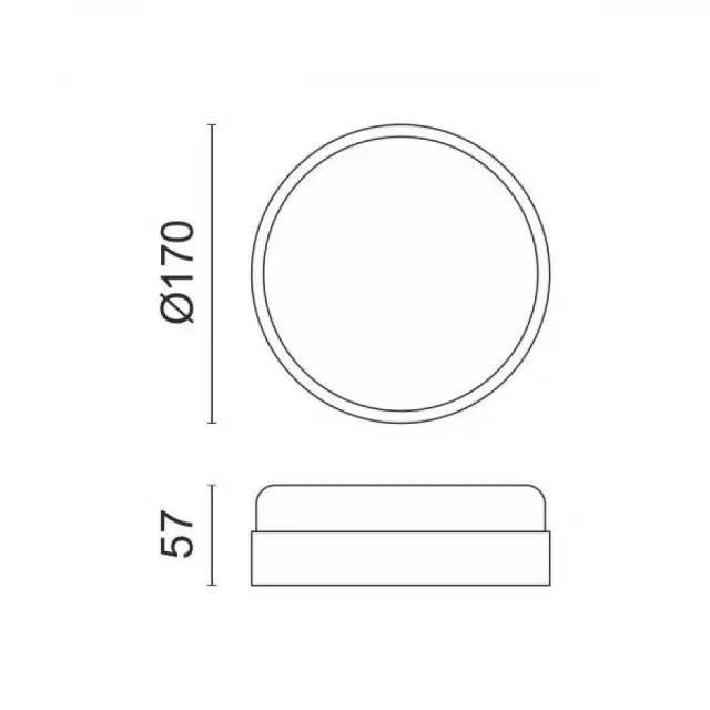 ΑΠΛΙΚΑ ΣΤΡΟΓΓΥΛΗ LED 18W ΛΕΥΚΗ 2
