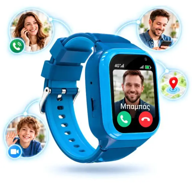 ZAZU Fun Παιδικό Smartwatch 4G με GPS Tracker, SIM & Βιντεοκλήση – Μπλε ZA-WATCH-01