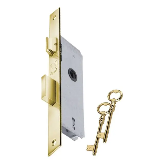 Domus Χωνευτή Μεσόπορτας 40mm Με 2 Κλειδιά Χρυσό 80140