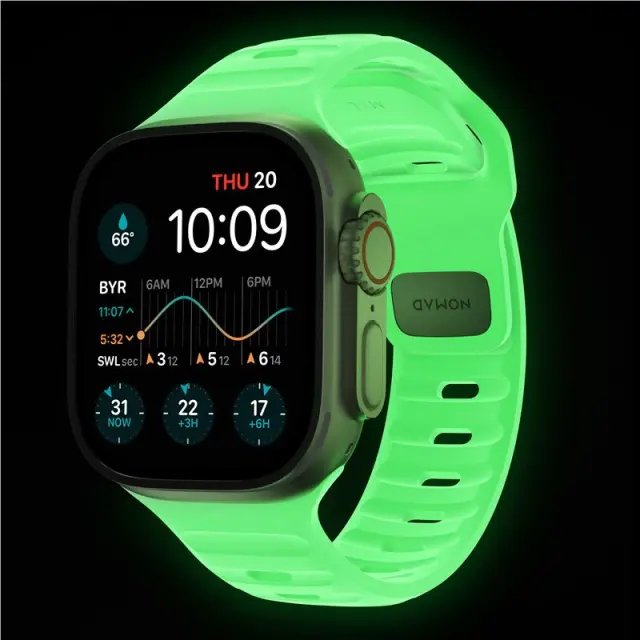 Nomad Sport Strap, Glow 2.0 - AW 49mm/46mm/45mm/44mm/42mm 2