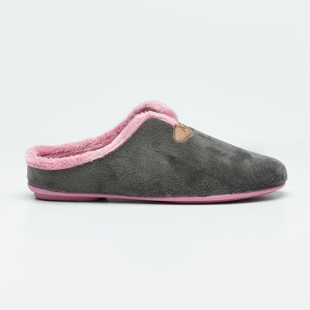 Comodos Παντόφλες Γυναικείο ύφασμα Γκρί VUL/91025 GRIS/ROSA