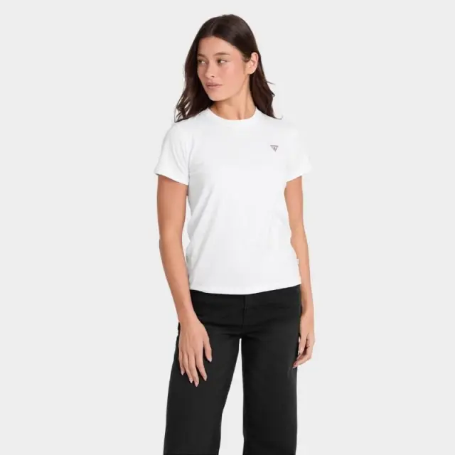 Guess - Γυναικείο T-Shirt Regular Fit W4YI10J1314-G011 Λευκό - XL