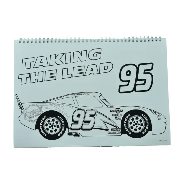 Μπλοκ ζωγραφικής 23x33εκ. με αυτοκόλλητα Disney Cars 3